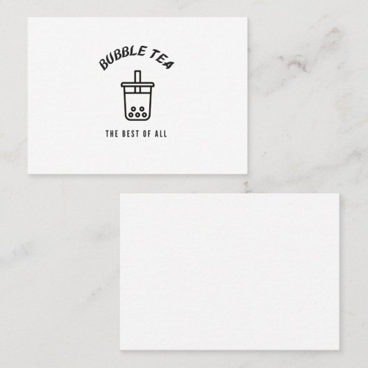 Bubble tea het beste van alles visitekaartje (Voorkant / Achterkant)