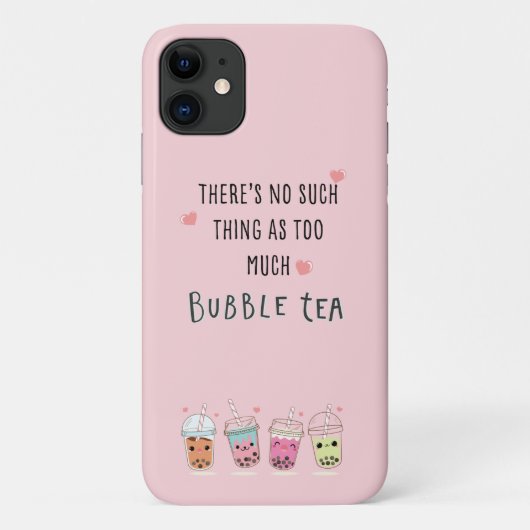 Bubble Tea iPhone Hoesje - Nooit te veel (Achterkant)