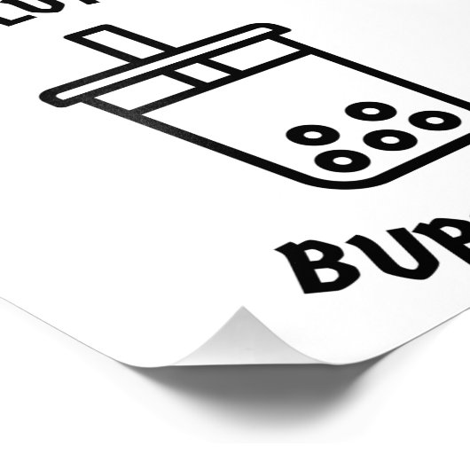 Bubble tea is de oplossing foto afdruk (Hoek)