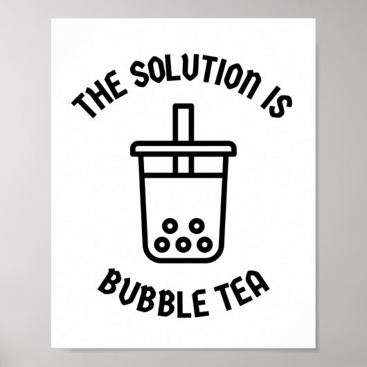 Bubble tea is de oplossing poster (Voorkant)