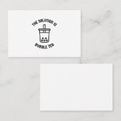 Bubble tea is de oplossing visitekaartje (Voorkant / Achterkant)