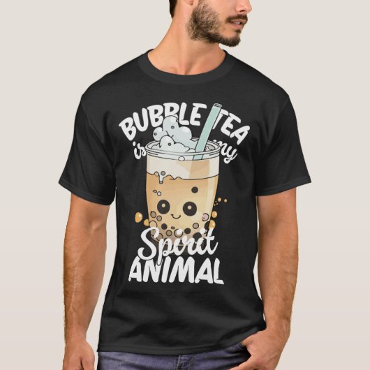 Bubble Tea Is My Spirit Animal 2 T-shirt (Voorkant)