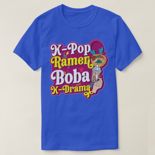 Bubble Tea K Drama Lover K Pop Ramen Boba KDrama T-shirt (Design voorkant)