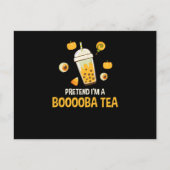Bubble Tea Kawaii Halloween Briefkaart (Voorkant)