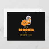 Bubble Tea Kawaii Halloween Briefkaart (Voorkant / Achterkant)