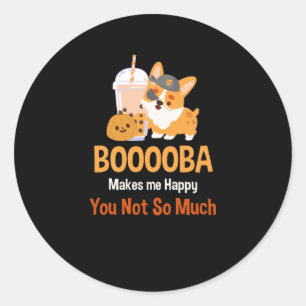 Bubble Tea Kawaii Halloween Ronde Sticker