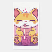 Bubble Tea Kitty Servet (Voorkant)