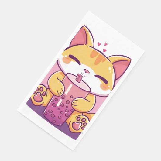 Bubble Tea Kitty Servet (Hoek)