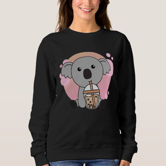 Bubble Tea Koala With Chocolate Tea Sweet Koalas Trui (Voorkant)