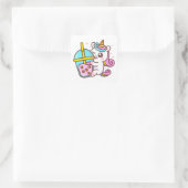 Bubble Tea Loving Unicorn Sticker (Tas)