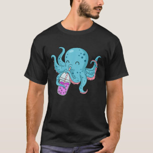 Bubble Tea Mannen Octopus Boba Tea T Women Bubble T-shirt
