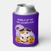 Bubble Tea met Piraten Kawaii Kat Halloween Plezie Blikjeskoeler (Blikje Voorkant)