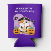 Bubble Tea met Piraten Kawaii Kat Halloween Plezie Blikjeskoeler (Voorkant)
