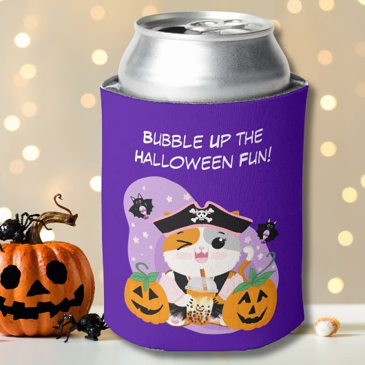 Bubble Tea met Piraten Kawaii Kat Halloween Plezie Blikjeskoeler
