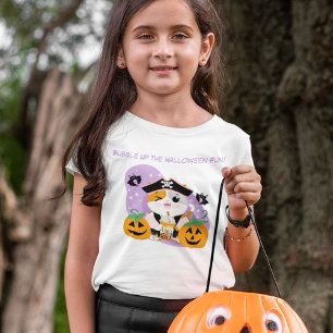 Bubble Tea met Piraten Kawaii Kat Halloween Plezie Kinder Shirts
