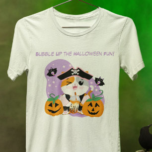 Bubble Tea met Piraten Kawaii Kat Halloween Plezie T-shirt