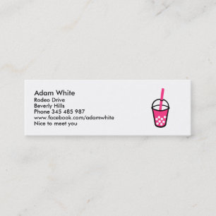 Bubble Tea Mini Visitekaartje