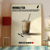 Bubble Tea Muurkunst, Boba Drank Trendy Keuken Poster