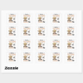 Bubble Tea Otter Chocolate Sweet Animals Boba Vierkante Sticker (Vel)