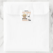 Bubble Tea Otter Chocolate Sweet Animals Boba Vierkante Sticker (Tas)