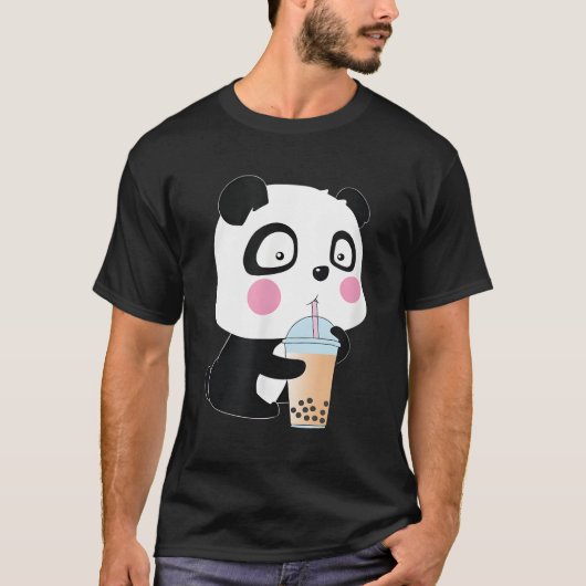 Bubble Tea Panda Boba T-shirt (Voorkant)