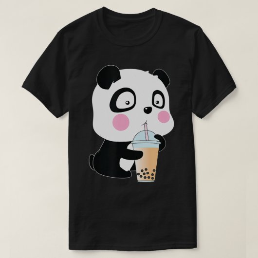 Bubble Tea Panda Grappige Boba T-shirt (Design voorkant)