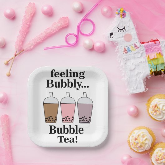 Bubble Tea Party Papieren Bordje (Feest)