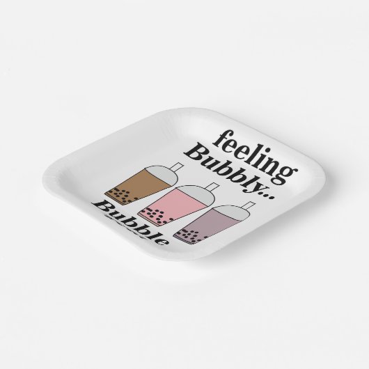 Bubble Tea Party Papieren Bordje (Gebogen)