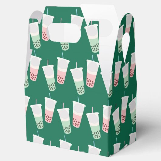 Bubble Tea Pattern Bedankdoosjes (Geopend)