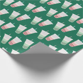 Bubble Tea Pattern Cadeaupapier (Hoek)