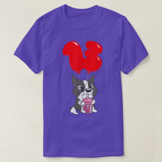 Bubble Tea Puppy - 13th Birthday - Kinder ballon P T-shirt (Design voorkant)