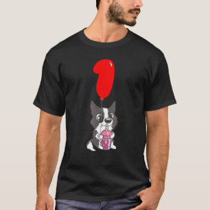 Bubble Tea Puppy 1e verjaardag Kinder ballon Par. T-shirt