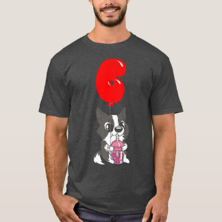 Bubble Tea Puppy - 6th Birthday - Kids Balloon Par T-shirt