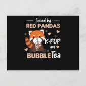 Bubble Tea Red Panda Chocolate Cute Animals Boba Briefkaart (Voorkant)