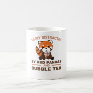 Bubble Tea Red Panda Chocolate Cute Animals Boba Koffiemok