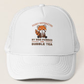 Bubble Tea Red Panda Chocolate Cute Animals Boba Trucker Pet (Voorkant)