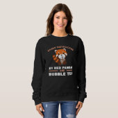 Bubble Tea Red Panda Chocolate Cute Animals Boba Trui (Voorkant volledig)