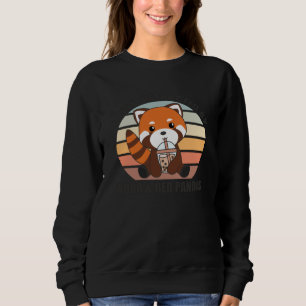 Bubble Tea Red Panda Chocolate Cute Animals Boba Trui