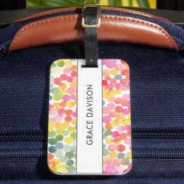 Bubble Tea Regenboog Roze Sinaasappel Groen Bagagelabel