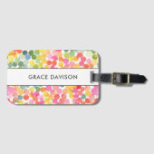 Bubble Tea Regenboog Roze Sinaasappel Groen Bagagelabel (Voorkant (horizontaal))