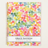 Bubble Tea Regenboog Roze Sinaasappel Groen CUSTOM Planner (Voorkant)
