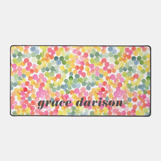 Bubble Tea Regenboog Roze Sinaasappel Groen Leuk m Bureaumat (Voorkant)