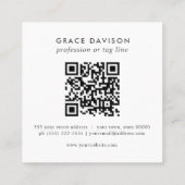 Bubble Tea Regenboog Roze Sinaasappel Groen QR Cod Vierkante Visitekaartje (Achterkant)