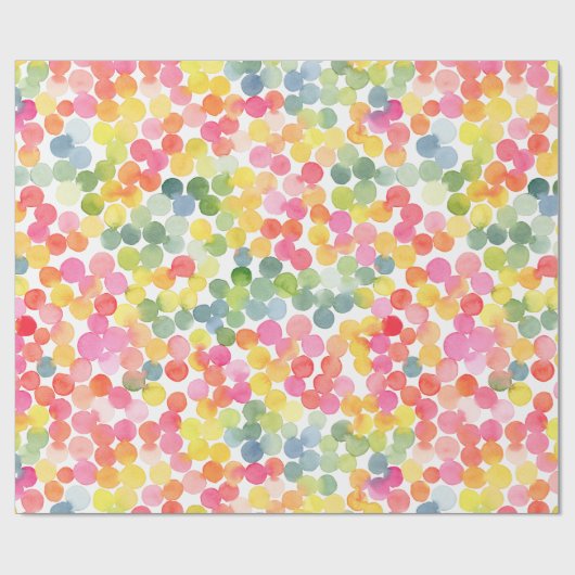 Bubble Tea Regenboog Roze Sinaasappel Groen Schatt Cadeaupapier (Vlak)