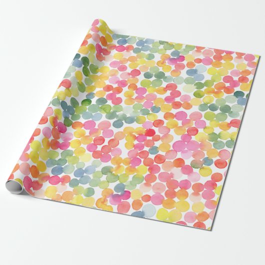 Bubble Tea Regenboog Roze Sinaasappel Groen Schatt Cadeaupapier (Uitgerold)