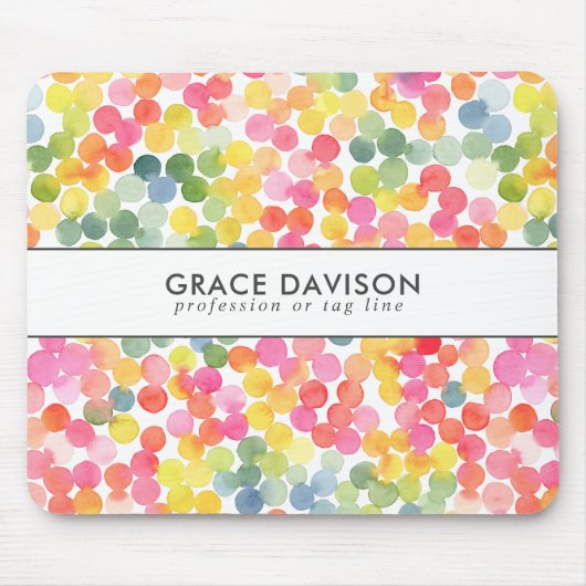 Bubble Tea Regenboog Roze Sinaasappel Groen Schatt Muismat (Voorkant)