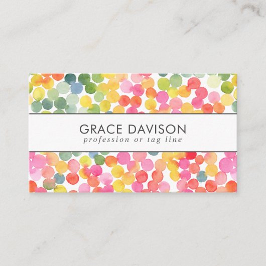Bubble Tea Regenboog Roze Sinaasappel Groen Visitekaartje (Voorkant)