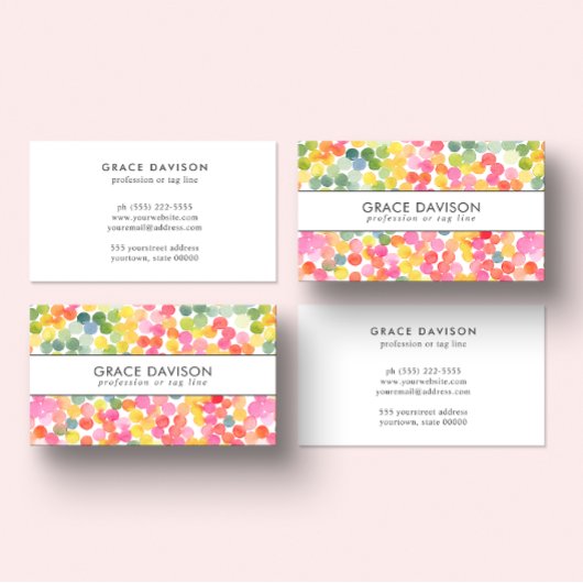 Bubble Tea Regenboog Roze Sinaasappel Groen Visitekaartje