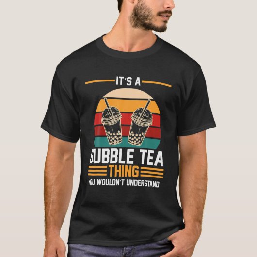 Bubble Tea Retro T-shirt (Voorkant)