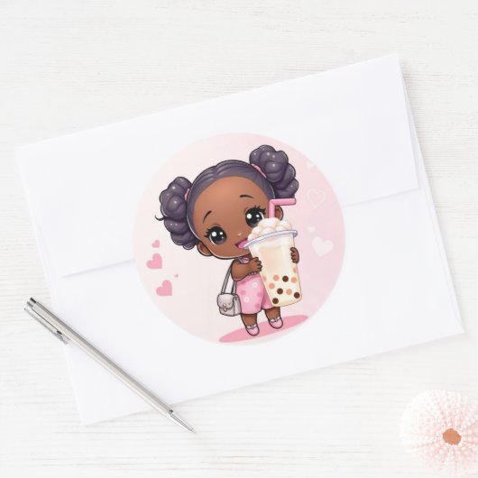 Bubble Tea Ronde Sticker (Envelop)